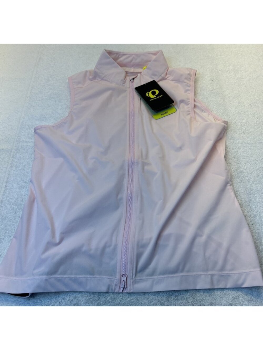 Pearl Izumi Cycling Vest Sleeveless Full Zip Baby Pink Semi Sheer SZ XL NEW